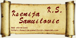 Ksenija Samuilović vizit kartica